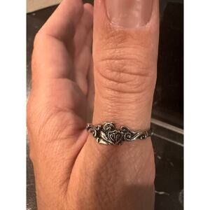 NWT Adorable Teddy Bear Stainless Steel Stackable Band with Swirl Accent Size 10